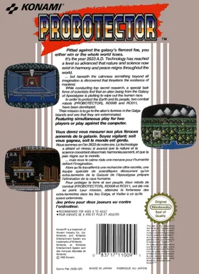 Probotector (Europe) box cover back